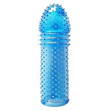Imagem de Capa Peniana Extensora Pontos Estimulantes Flexível Silicone Aumenta Pênis (Azul)