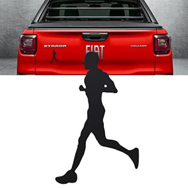 Imagem de Emblema Adesivo Decorativo Preto Corrida Masculino Pequeno