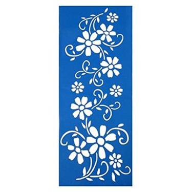 Imagem de Stencil de Acetato para Pintura OPA 10 x 30 cm - 1082 Flores Arabesco