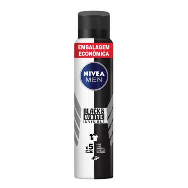 Imagem de Nivea Men Desodorante Antitranspirante Aerosol Invisible Black & White Promo 200ml