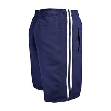Imagem de Bermuda Masculina Tactel 3 Bolsos Academia Praia Corrida Premium TAMANHO:XGG;COR:AZUL MARINHO