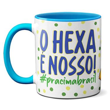 Imagem de Caneca O Hexa É Nosso! Pra Cima Brasil! Família Simpsons (Azul)