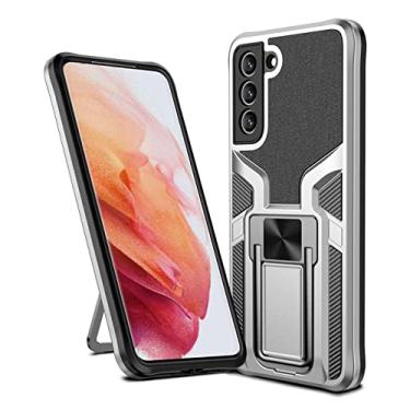 Imagem de Capa de suporte de anel de proteção forte para Samsung Galaxy S21 FE 5G S22 Ultra S21 Plus S20 capa de suporte anti-detonação, prata, para galáxia S20 Ultra