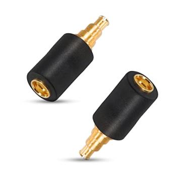 Imagem de OKCSC Adaptador MMCX (lado do cabo traseiro) para IE40Pro (lado do fone de ouvido) solda prata 2U plugue banhado a ouro tecnologia de moldagem por injeção integral par para trabalho de teste de fio preto