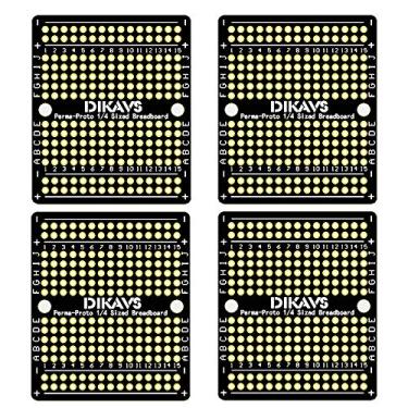 Imagem de Placa de rosca PCB DIKAVS Perma-Proto de quatro tamanhos de placa de soldagem de tamanho duplo PCB placa de circuito impresso universal para Arduino (pacote com 4)