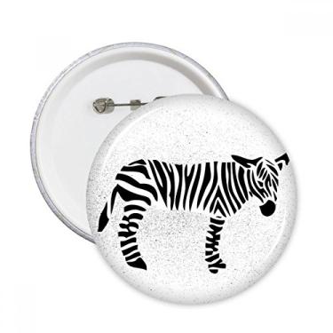 Imagem de Broche de animal preto com contorno de pino, alfinetes redondos naturais para decoração de acessórios, 5 peças