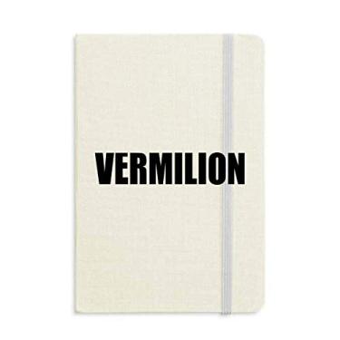 Imagem de Caderno com nome colorido vermelhão capa dura diário clássico A5 presente