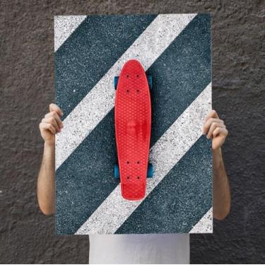 Imagem de Placa Decorativa Em Pvc Longboard Skate - Imprimindo Tudo