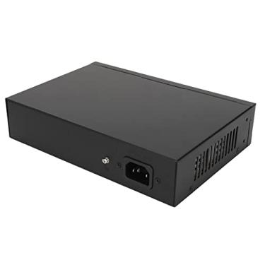 Imagem de Switch Poe Gigabit, Switch Poe de Design Sem Ventilador Não Gerenciado Com Plugue Dos EUA para Telefones VoIP