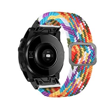 Imagem de HAZELS 26 22mm Sport Nylon Watchband Pulseira para Garmin Fenix 7 Fenix 7X Easy Fit Pulseira de Liberação Rápida (Cor: Multicor, Tamanho: 26mm Fenix 7X)