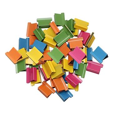 Imagem de shamjina Clipe de Papel Portátil Removível Multiuso Encadernação Grampeadores de Pressão Grampeador de Pressão para Dormitório Escritório Casa, Clipes multicoloridos