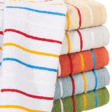 Imagem de Kit 6 Panos de Copa Prato Atoalhado Felpudo Cozinha (Sortido)