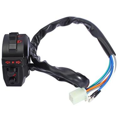 Imagem de QAZAKY Função de chifre de sinal de giro universal Luz de cabeça de farol baixo interruptor esquerdo para 7/8" 22 mm Guidão Motocicleta ATV Dirt Bike Scooter Suzuki Yamaha Kawasaki Kymco Polaris