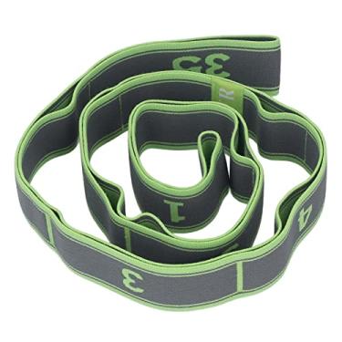 Imagem de Cinta de alongamento YEmirth Elastic Yoga, cinta de faixa elástica com número de cinta de alongamento elástico para exercícios de treino de fitness