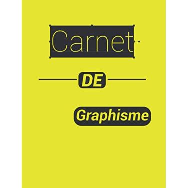 Imagem de Carnet de Graphisme: Livre de croquis & projets jaune pour graphiste | 18,9 cm x 24,61 cm, 160 Pages, à pointillés | Cadeau idéal pour un designer graphiste