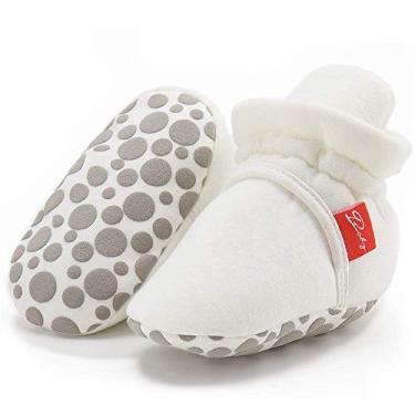 Imagem de HsdsBebe Botas de algodão unissex para bebês recém-nascidos, sola antiderrapante para bebês meninos e meninas, bebês, inverno, quente, fleece, meias aconchegantes, Ship Anchor, 6-12 Months Infant