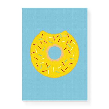 Imagem de Arte Maníacos Quadro Decorativo em Tela Canvas Donut Amarelo - 23x16,25cm