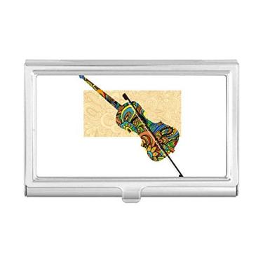 Imagem de Porta-cartões de visita com pôster de festival de música de violino, caixa de bolso