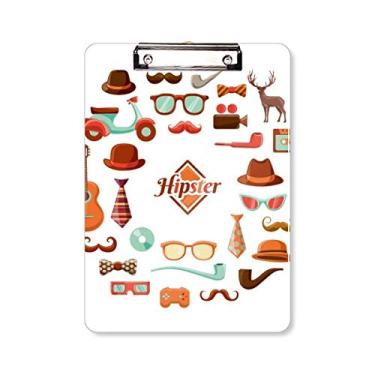 Imagem de Guitar Music Fresh Food Glasses Prancheta pasta, bloco de escrita A4