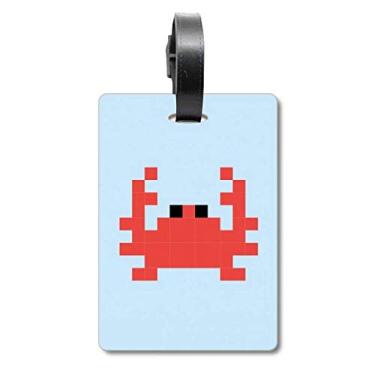 Imagem de Summer Sail Little Crab Pixel Mala de Bagagem Etiqueta de Bagagem Etiqueta de Bordado