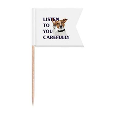 Imagem de Sinalizadores de palitos de dentes Seriously Listen Dogs Pets People Etiquetagem para festas Bolos Comida Cheeseplate