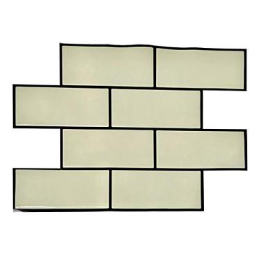 Imagem de Pastilha Adesiva Resinada Metrô Aurora Kit 1m² Rejunte Preto