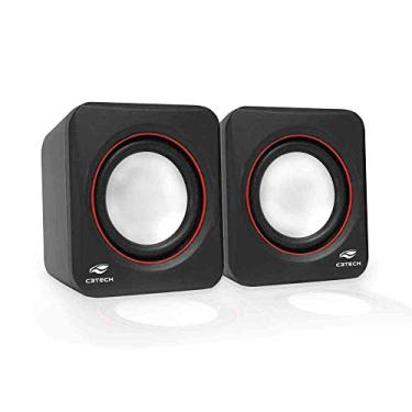 Imagem de Speaker C3Tech SP-301 Preto - Sistema de audio 2.0 P2 Com Blindagem Eletromagnética alimentacao via porta USB
