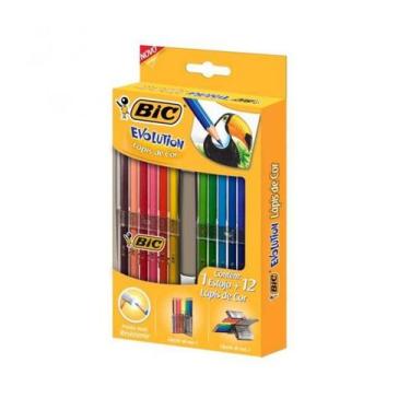 Lapis de Cor 36 Cores Bic Evolution Kit Escolar Colorido Desenho  Profissional Estojo Pintar Artes na Americanas Empresas