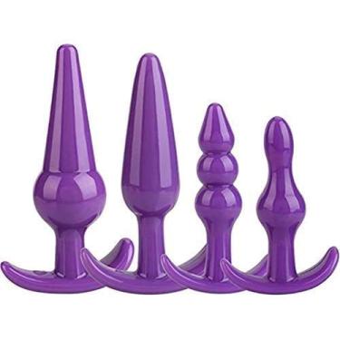 Imagem de Kit 4 plug anais silicone Plug Anale SM plug anale brinquedos anais Brinquedos sexuais homem