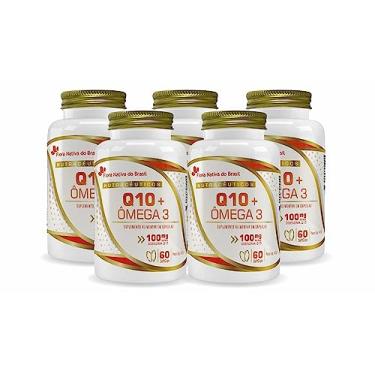 Imagem de Kit Com 5 - Coenzima Q10 100mg Por Porção + Ômega3 60 Caps Flora Nativa do Brasil