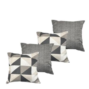 Imagem de Kit Com 4 Almofadas Cheias Decorativas (Kit Almofada Decorativa - Simetria)