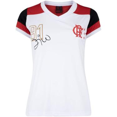 Imagem de Camiseta do Flamengo Feminina Braziline Babylook Zico Retrô