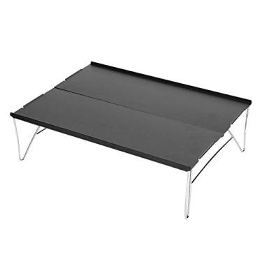 Imagem de Pangding Mesa de grelha dobrável de alta resistência para dia dos namorados, mesa de churrasco com boa capacidade de rolamento, liga de alumínio para caminhadas, mochileiros, piqueniques, escalada de acampamento