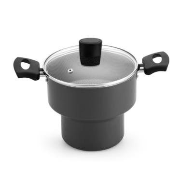 Imagem de CUSCUZEIRO ENJOY 18 C/TAMPA VIDRO AA CINZA