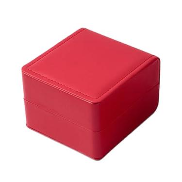 Imagem de XLMZL Caixa de couro PU caixa de relógio de viagem portátil à prova de choque caixa de armazenamento de relógio à prova d'água recipiente de joias para viajar caixa de relógio à