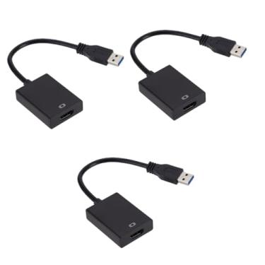 Imagem de HEMOTON 3 Pecas Adaptador Usb Para Hdtv Usb3.0 Para Adaptador Usb Para Cabo Usb Para Adaptador Computador Conversor 1080p
