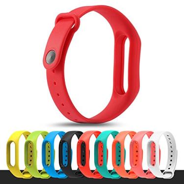 Imagem de Pulseira Extra para Mi Band 2 Colorida e Película, Vermelho