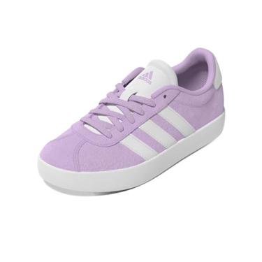 Imagem de adidas Tênis infantil unissex VL Court 3.0, Bliss Lilás/Branco/Cinza, 17