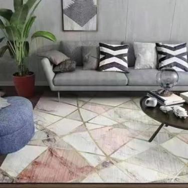 Imagem de Decoração de mesa de chá para sala de estar, tapete grande, lateral da cama do quarto, almofadas macias e antiderrapantes para os pés, cor 5, cerca de 50x80cm