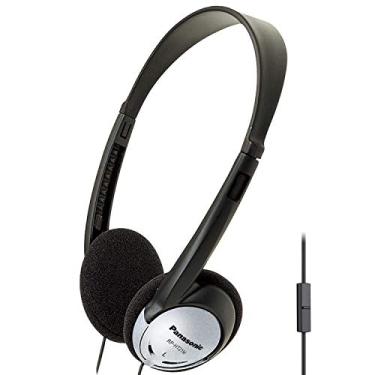 Imagem de Panasonic Fones de ouvido, fones de ouvido leves com microfone e XBS para graves extras e nítidos, som natural, conector de 3,5 mm para telefones e laptops, funciona em casa - RP-HT21M (preto e prata)
