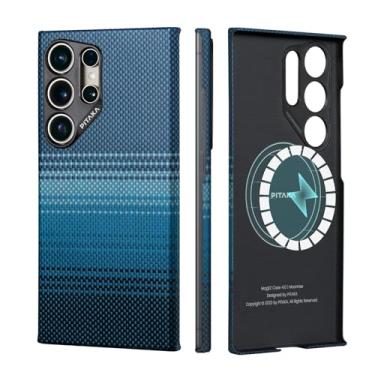 Imagem de pitaka Capa para Samsung Galaxy S24 Ultra, 6,8 polegadas, compatível com MagSafe, capa fina e leve para Samsung Galaxy S24 Ultra, feita de fibra de aramida 1500D [MagEZ Case 4 - Moonrise]