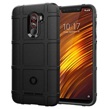 Imagem de XIAOMI Capa para PocoPhone F1, escudo robusto, material TPU de fibra de carbono, macio, antiderrapante, macio, anti-impressão digital, capa totalmente protetora para XIAOMI PocoPhone F1