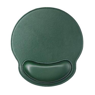Imagem de RICHEN Mouse pad ergonômico com suporte de pulso, base de borracha antiderrapante para laptop e Mac, descanso leve para casa, escritório e viagem, Dark Green