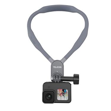 Imagem de TELESIN Neck Mount Necklace Holder, POV Selfie Hand Free Head Chest Shoulder Body Strap Attach Bike Motorcycle Video Accessories for GoPro Max Go Pro Hero 12 11 10 9 8 Insta360 X3 GO3 DJI Action 3 4