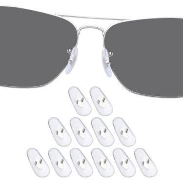 Imagem de DROGO 6 pares de almofadas de nariz de substituição de silicone macio transparente para RayBan RB3025/RB3026/RB3044/RB3445/RB3516/RB3354/RB3478 óculos/óculos de sol, antiderrapante, não irrita a pele