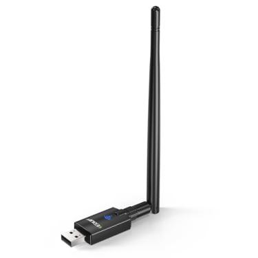 Imagem de Adaptador AC1300Mbps USB 3.0 WiFi com antena externa 6dBi compatível com Windows 10/7/8/8.1/XP Mac OS X 10.6-10.15, adaptador de rede sem fio 2.4G/5.8Ghz para Mac Laptop Desktop PC