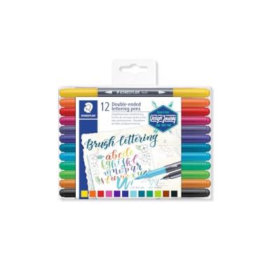 Imagem de Caneta Ponta Dupla, Staedtler, Brush Lettering, 3004 TB12 02, 12 Cores