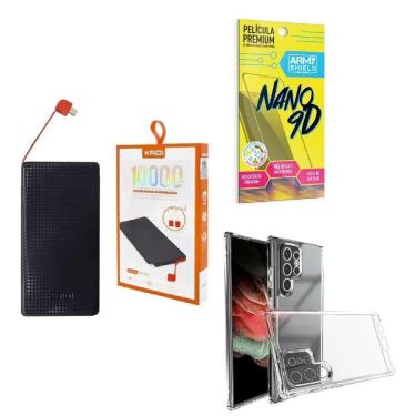 Imagem de Power bank 10000mah + capinha samsung s22ultra + película 9d