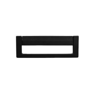 Imagem de Moderno chiqueiro escondido fivela gaveta armário alça invisível armários de cozinha porta puxar gavetas de ouro botões ferragem de móveis, 40003, preto 96mm