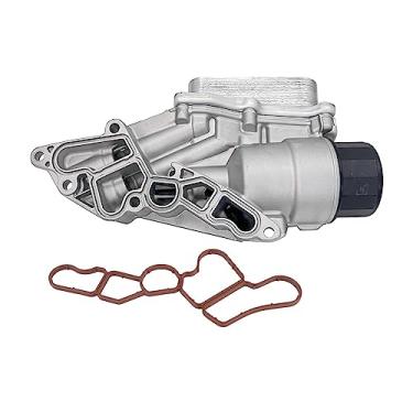 Imagem de Bomunik Substituição do conjunto da carcaça do filtro de óleo 2003-2018 para Mercedes-Benz W203 W219 C230 C350 CL550 CLS550 E550 ML350 R350 SLK280 Substituição # 2721800510